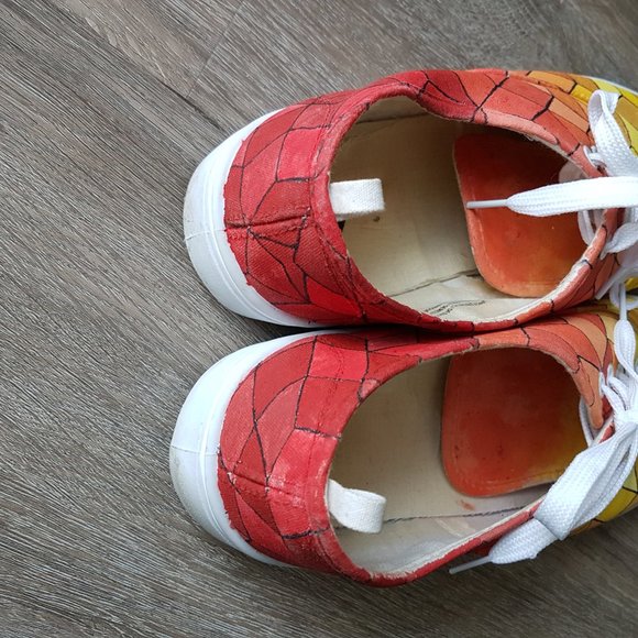 Men Hand painted sneakers size 10 - Picture 2 of 2